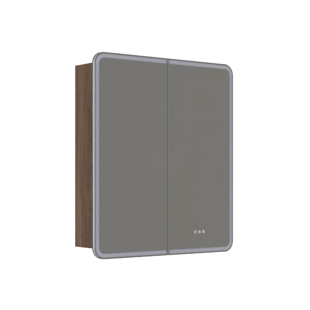 Dansani INZO Radience Speilskap Brun eik / 80cm 2 dører Bad.no Speilskap DA-S868-152