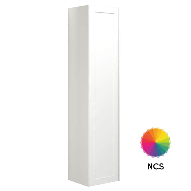 Dansani Inzo Ramme Høyskap Slim 1 dør Hvit matt/ncs farge / 40cm Versjon A / Høyre hengslet Dansani Høyskap bad DA-T20-3191
