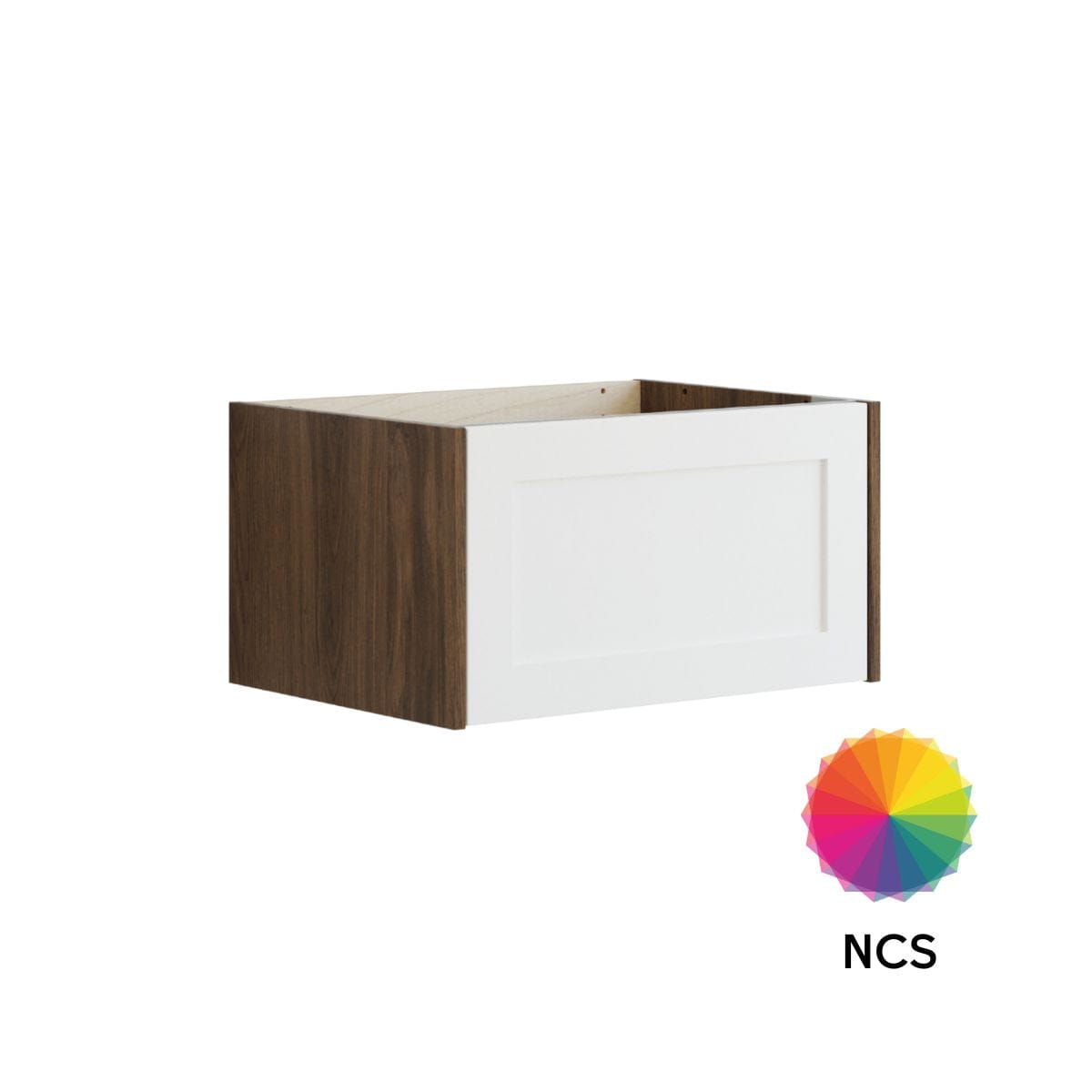 Dansani Inzo Ramme Skap 1 skuff B60-120xH32xD44cm Brun eik/NCS farge / 60cm Dansani Sideskap bad DA-T11-3093