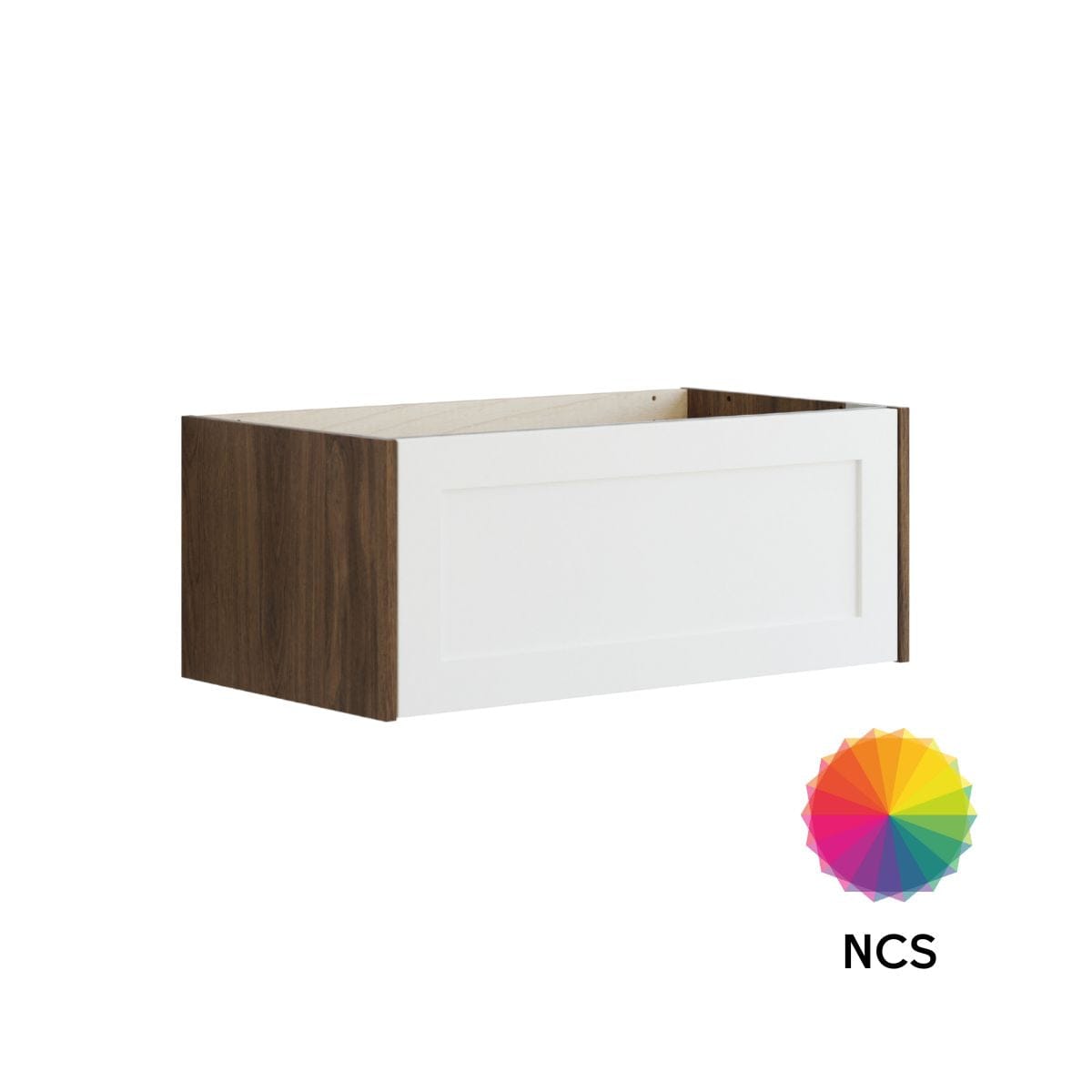 Dansani Inzo Ramme Skap 1 skuff B60-120xH32xD44cm Brun eik/NCS farge / 80cm Dansani Sideskap bad DA-T12-3093