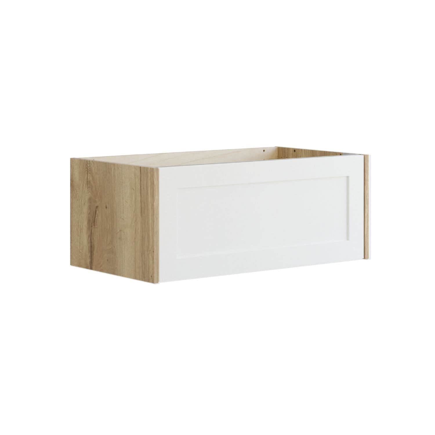 Dansani Inzo Ramme Skap 1 skuff B60-120xH32xD44cm Natur eik/hvit matt / 80cm Dansani Sideskap bad DA-T12-3014
