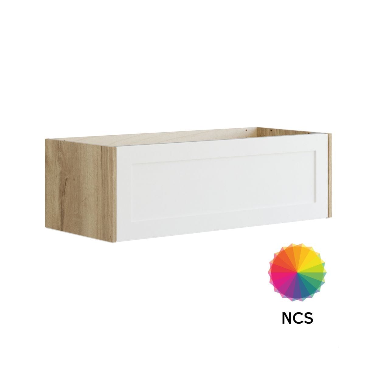 Dansani Inzo Ramme Skap 1 skuff B60-120xH32xD44cm Natur eik/NCS farge / 100cm Dansani Sideskap bad DA-T13-3092