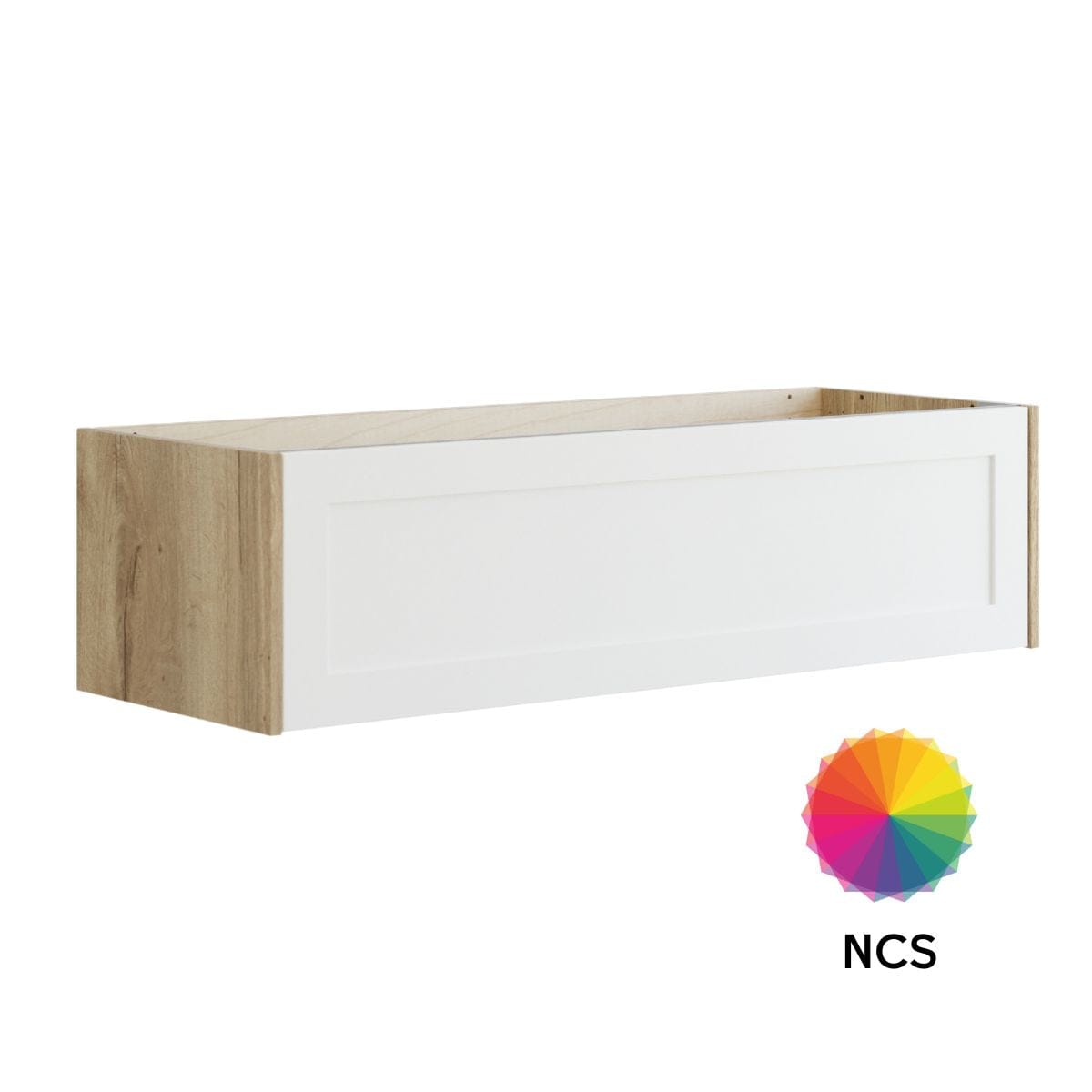 Dansani Inzo Ramme Skap 1 skuff B60-120xH32xD44cm Natur eik/NCS farge / 120cm Dansani Sideskap bad DA-T14-3092