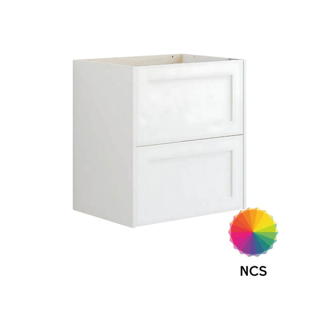 Dansani Inzo Ramme Skap 2 skuff B60-120xH64xD44cm NCS farge / 60cm Dansani Sideskap bad DA-T15-3099