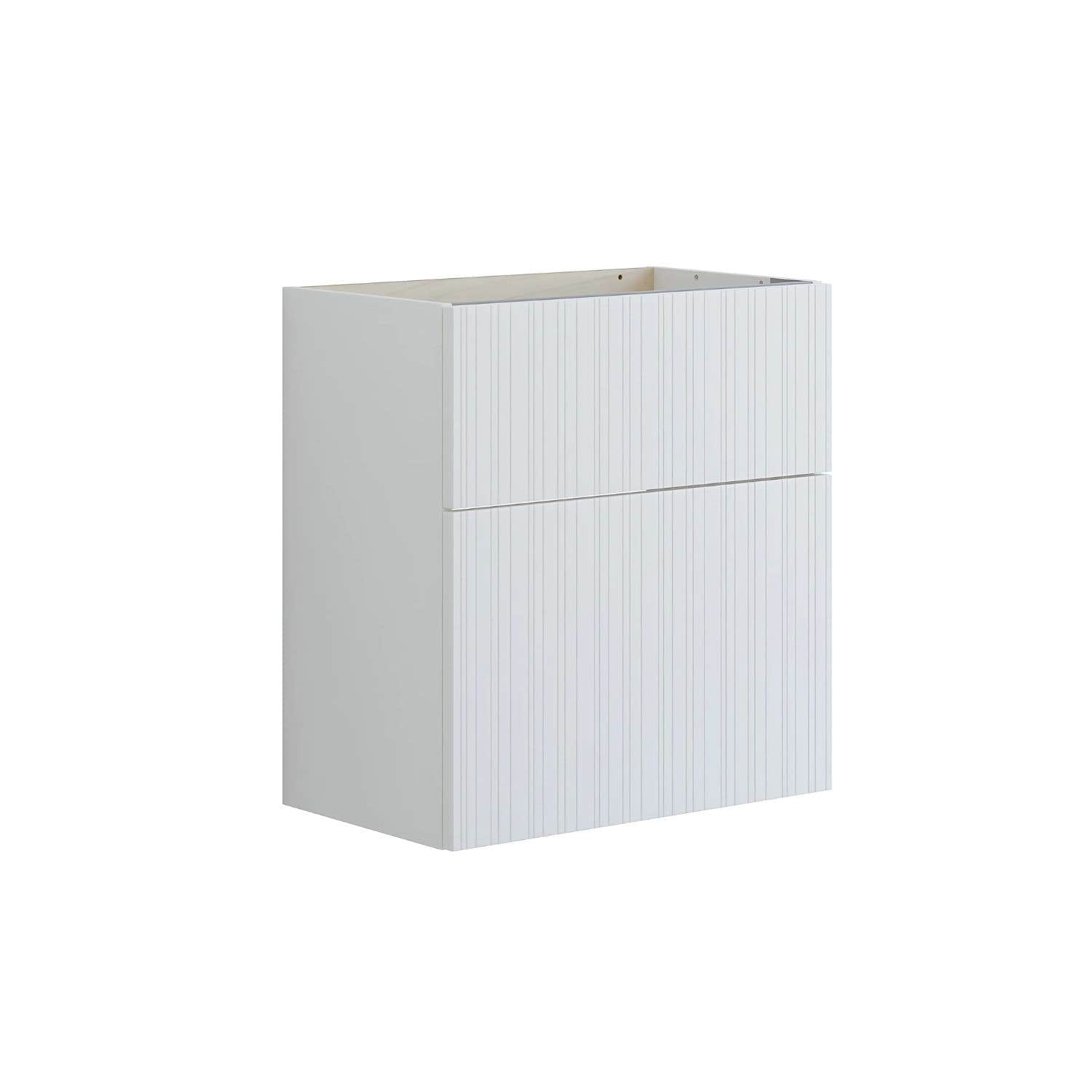 Dansani Inzo Riflet Servantskap Slim 2 skuff B60-80xH64xD35cm Hvit matt / 60cm Dansani Servantskap DA-U10-9010