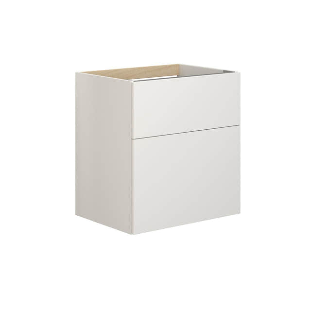 Dansani Inzo Servantskap 2 skuffer B60-120xH64xD44cm - Glatt Hvit matt / 60cm Dansani Servantskap DA-M13-1010