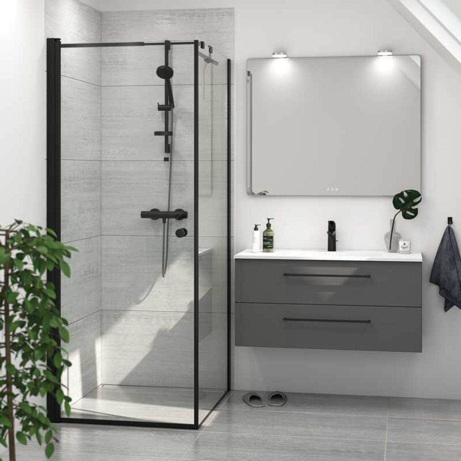 Dansani Inzo Servantskap 2sk B60-120xH48xD44cm, Glatt Dansani Servantskap