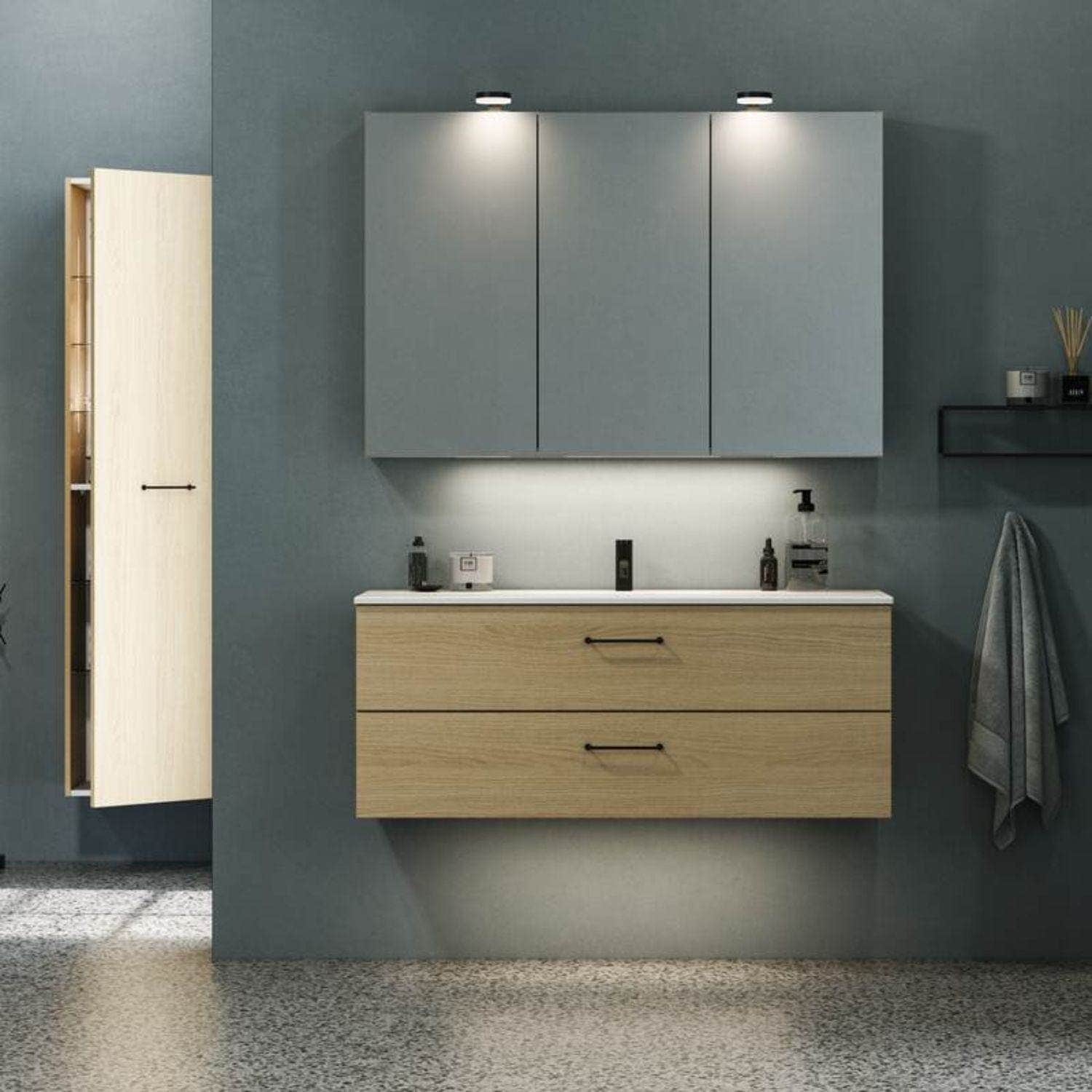 Dansani Inzo Servantskap 2sk B60-120xH48xD44cm, Glatt Dansani Servantskap