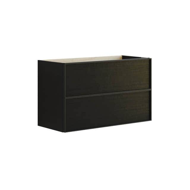 Dansani Inzo Servantskap 2sk B60-80xH48xD35cm, Slim, Alu-ramme svart Svart eik / 80cm Dansani Servantskap DA-M03-8050