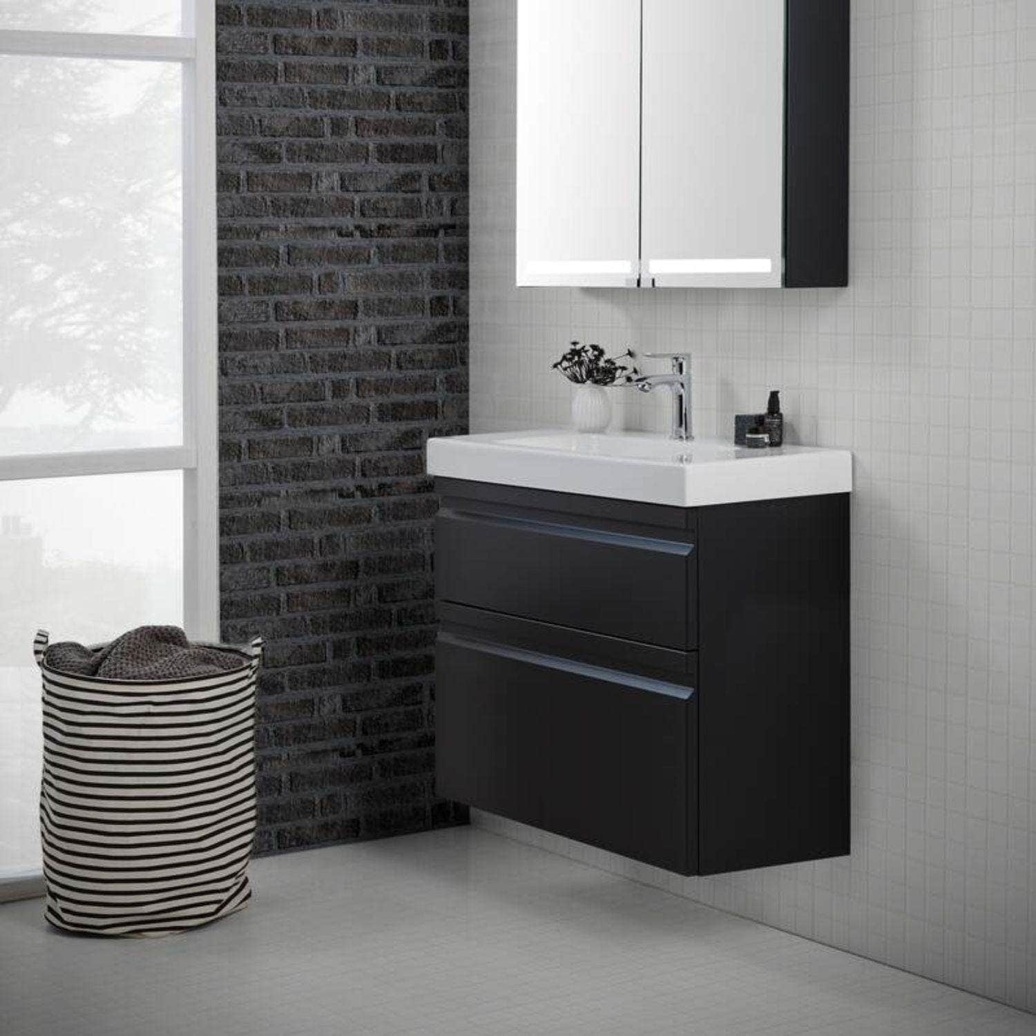 Dansani Inzo Servantskap 2sk B60-80xH64xD35cm, Slim - Glatt Dansani Servantskap