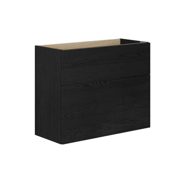 Dansani Inzo Servantskap 2sk B60-80xH64xD35cm, Slim - Glatt Svart eik / 80cm Dansani Servantskap DA-M06-1050
