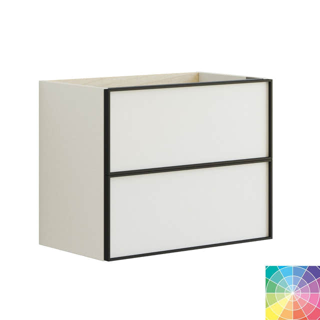 Dansani Inzo Servantskap 2sk B60xH48xD35cm, Alu-ramme svart NCS farge Dansani Servantskap DA-M02-8099