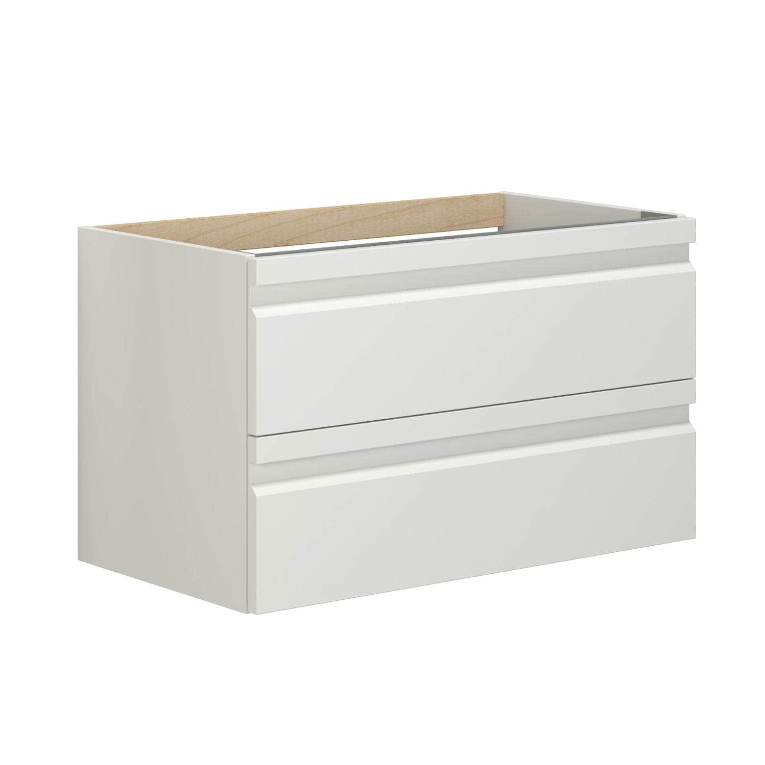Dansani Inzo Servantskap B40-120xH48xD44cm - m/2skuffer, Integrert Hvit matt folie / 80cm Dansani Servantskap DA-M20-2043