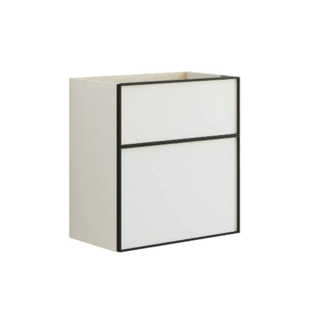 Dansani Inzo Slim Servantskap Alu-ramme svart ekstra høy underskuff Hvit matt / 60cm Dansani Servantskap DA-U10-8010