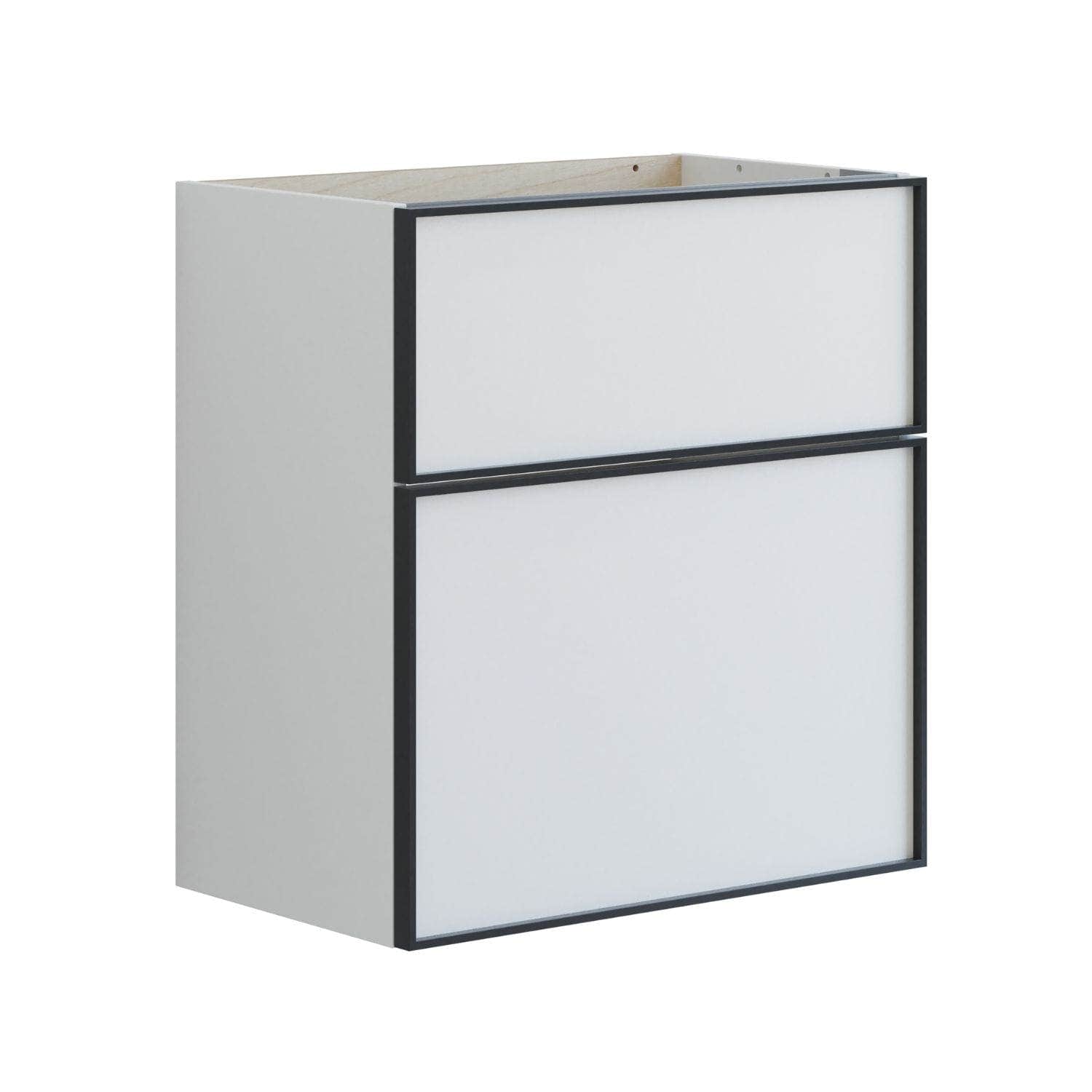 Dansani Inzo Slim Servantskap Alu-ramme svart ekstra høy underskuff Hvit matt / 60cm Dansani Servantskap DA-U10-8010