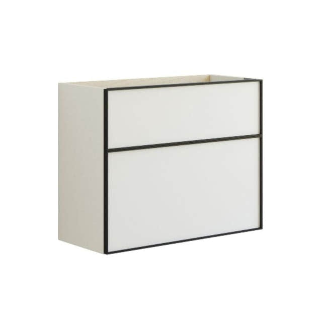 Dansani Inzo Slim Servantskap Alu-ramme svart ekstra høy underskuff Hvit matt / 80cm Dansani Servantskap DA-U11-8010
