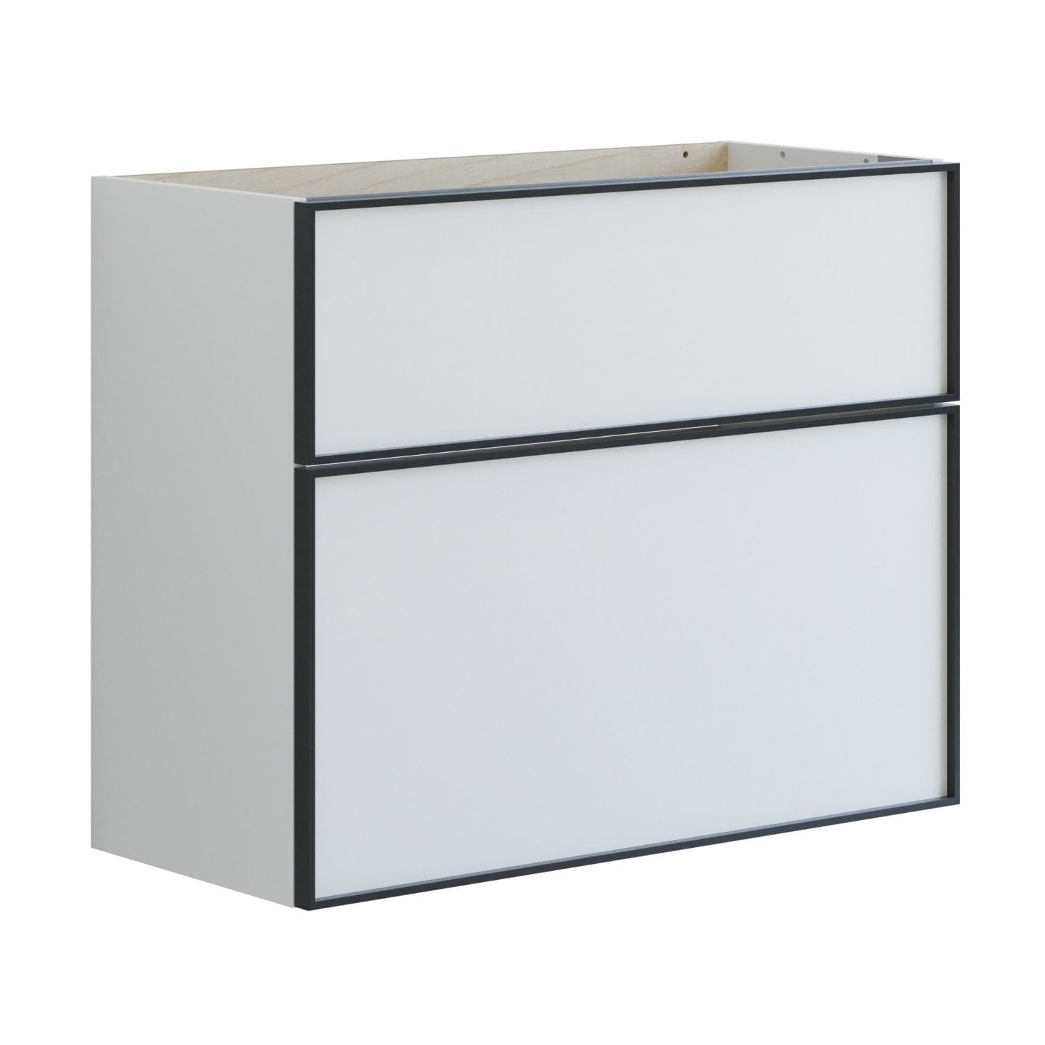 Dansani Inzo Slim Servantskap Alu-ramme svart ekstra høy underskuff Hvit matt / 80cm Dansani Servantskap DA-U11-8010