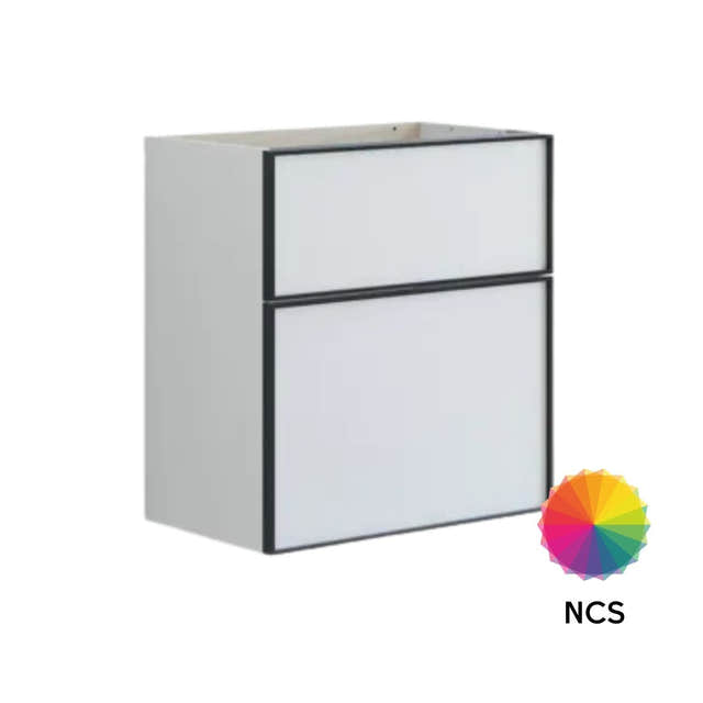 Dansani Inzo Slim Servantskap Alu-ramme svart ekstra høy underskuff NCS farge / 60cm Dansani Servantskap DA-U10-8099