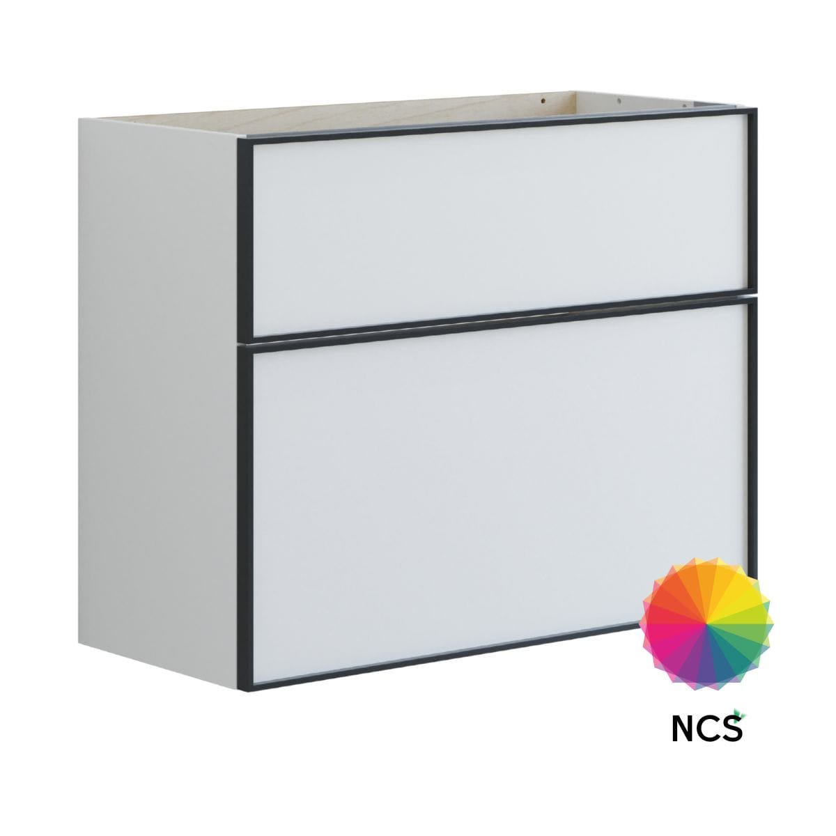 Dansani Inzo Slim Servantskap Alu-ramme svart ekstra høy underskuff NCS farge / 80cm Dansani Servantskap DA-U11-8099