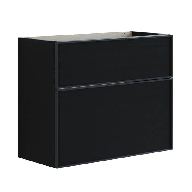 Dansani Inzo Slim Servantskap Alu-ramme svart ekstra høy underskuff Svart eik / 80cm Dansani Servantskap DA-U11-8050
