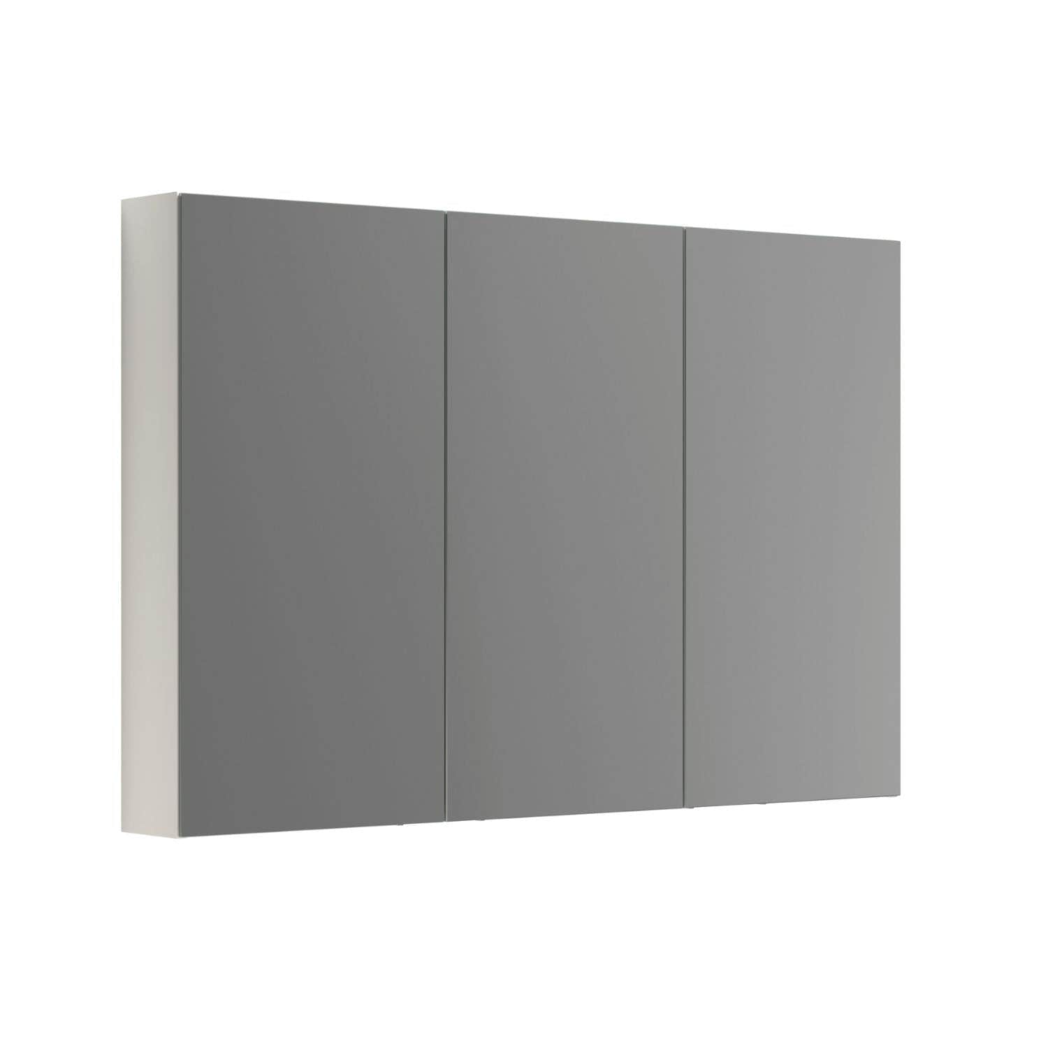 Dansani Inzo Style speilskap 3 dører B100-120xH80xD15cm Hvit matt folie / 120cm Dansani Speilskap DA-S583-143