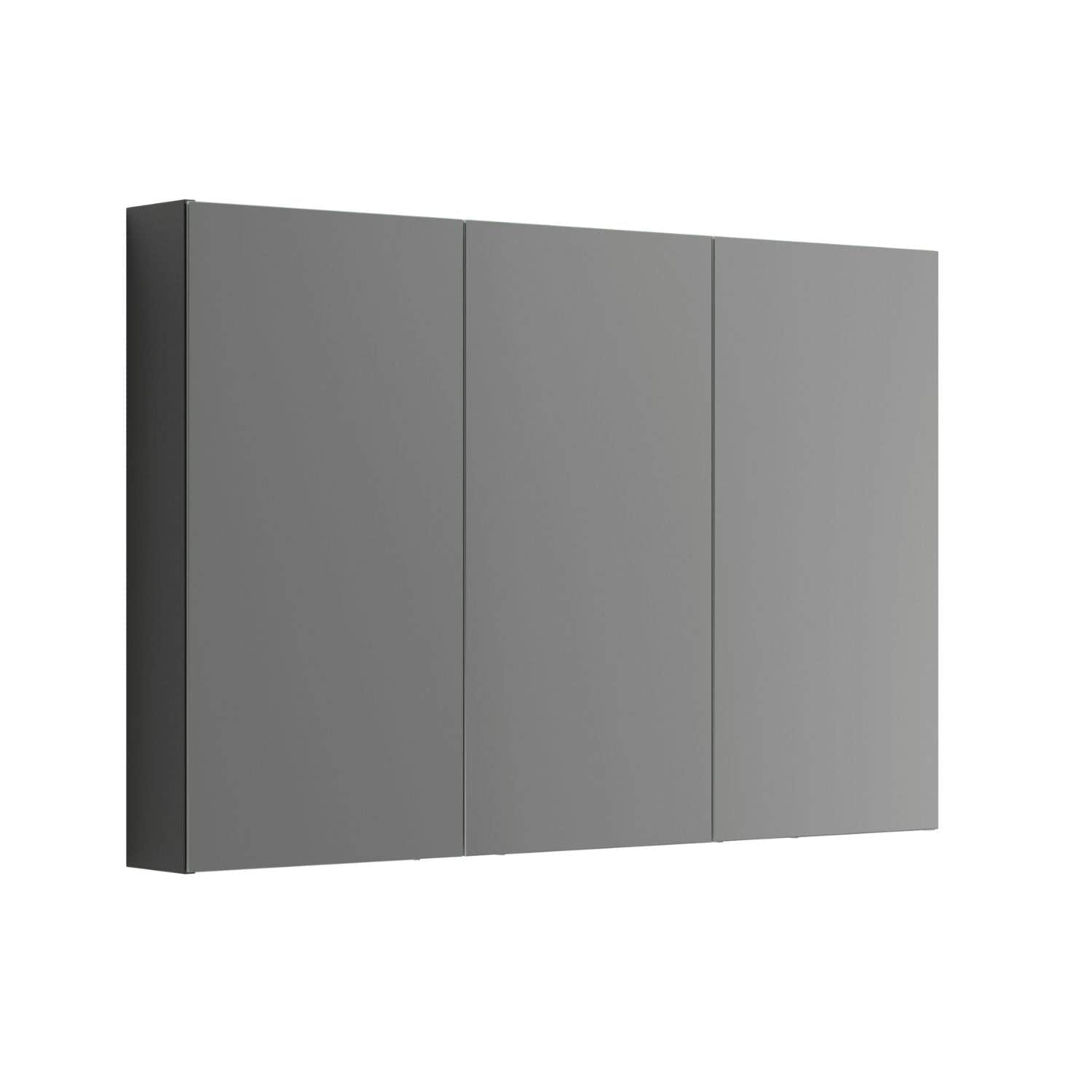 Dansani Inzo Style speilskap 3 dører B100-120xH80xD15cm Svart gummi / 120cm Dansani Speilskap DA-S583-137
