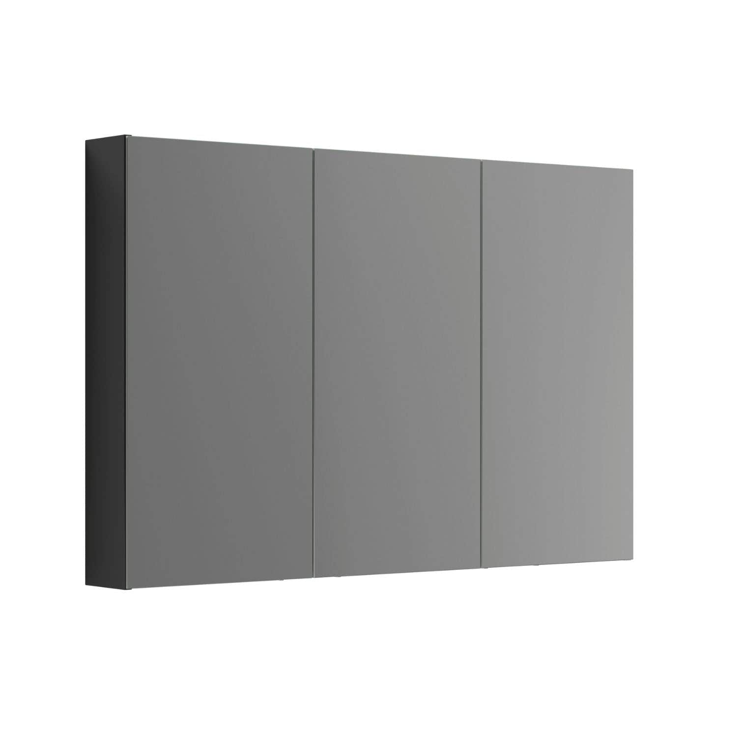 Dansani Inzo Style speilskap 3 dører B100-120xH80xD15cm Svart matt folie / 120cm Dansani Speilskap DA-S583-164