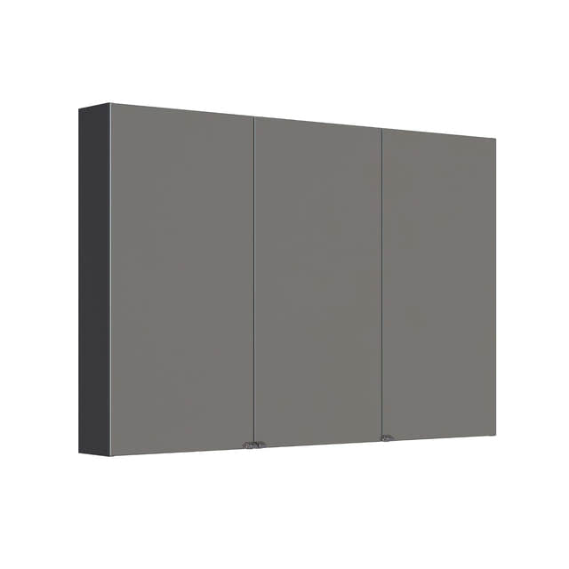 Dansani Inzo Style Speilskap 3 dører Sort gummi / 120cm Dansani Speilskap DA-S883-137