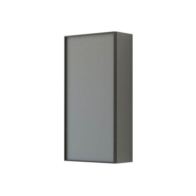 Dansani Inzo Urban Alu-ramme svart Overskap 1 dør B40xH80xD19cm Grå matt / Venstre hengslet Dansani Sideskap bad DA-U42-8203