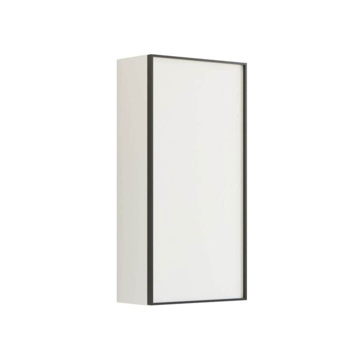 Dansani Inzo Urban Alu-ramme svart Overskap 1 dør B40xH80xD19cm Hvit matt / Høyre hengslet Dansani Sideskap bad DA-U42-8110