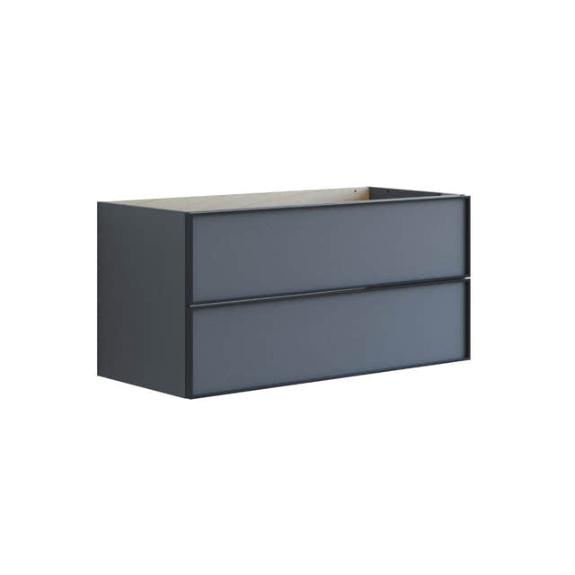 Dansani Inzo Urban Alu-ramme svart Underskap 2 skuff B60-120xH48xD44cm Grå matt / 100cm Dansani Sideskap bad DA-U35-8003