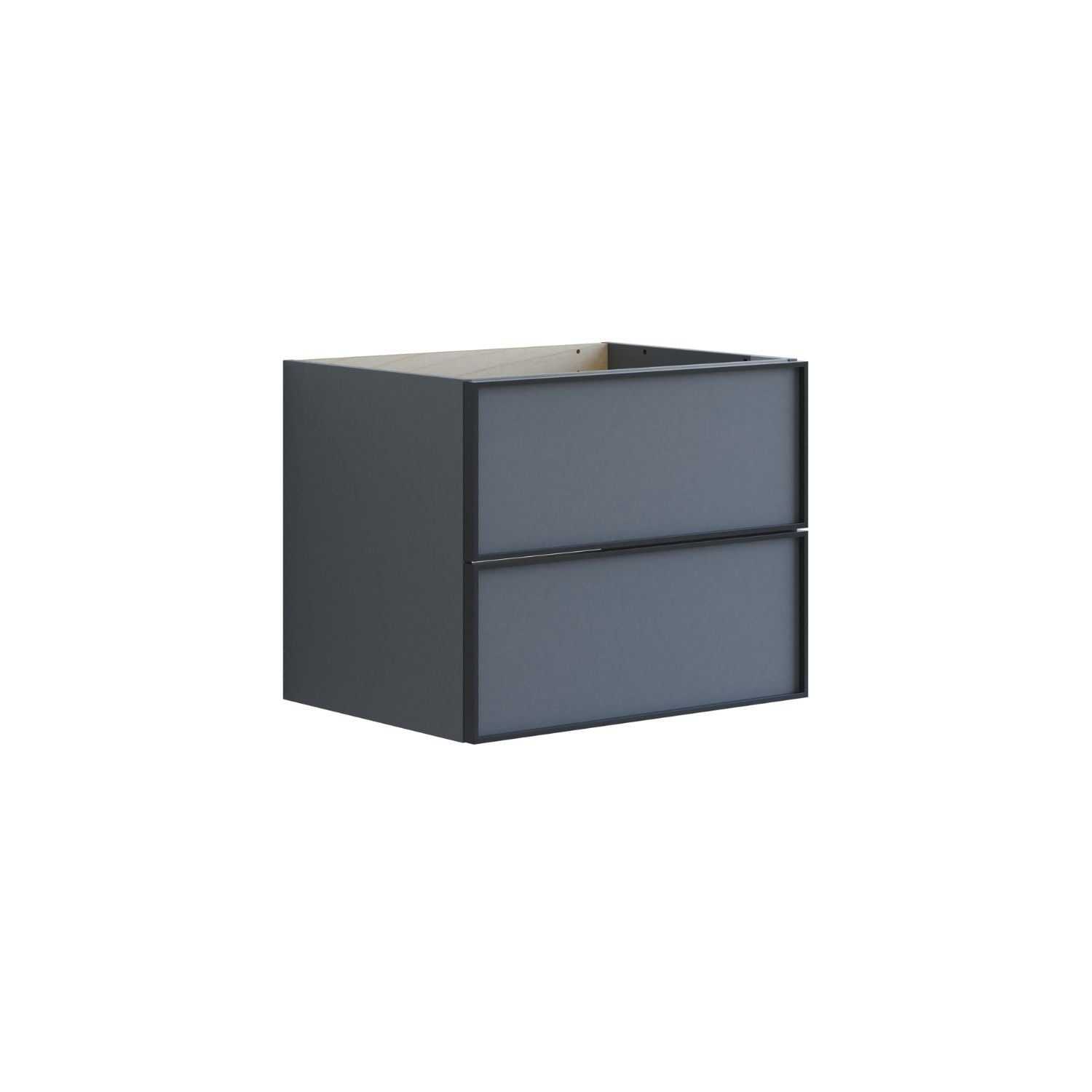 Dansani Inzo Urban Alu-ramme svart Underskap 2 skuff B60-120xH48xD44cm Grå matt / 60cm Dansani Sideskap bad DA-U33-8003