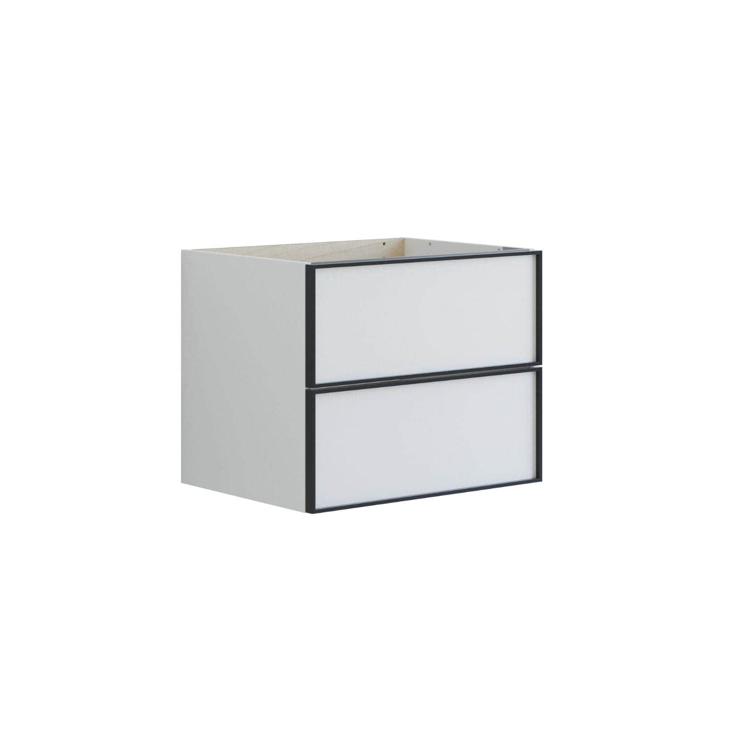 Dansani Inzo Urban Alu-ramme svart Underskap 2 skuff B60-120xH48xD44cm
