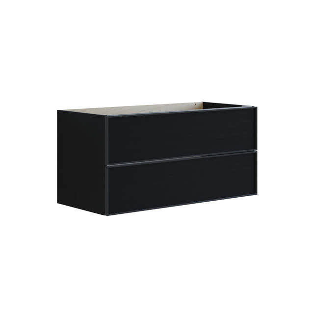 Dansani Inzo Urban Alu-ramme svart Underskap 2 skuff B60-120xH48xD44cm Svart eik / 100cm Dansani Sideskap bad DA-U35-8050