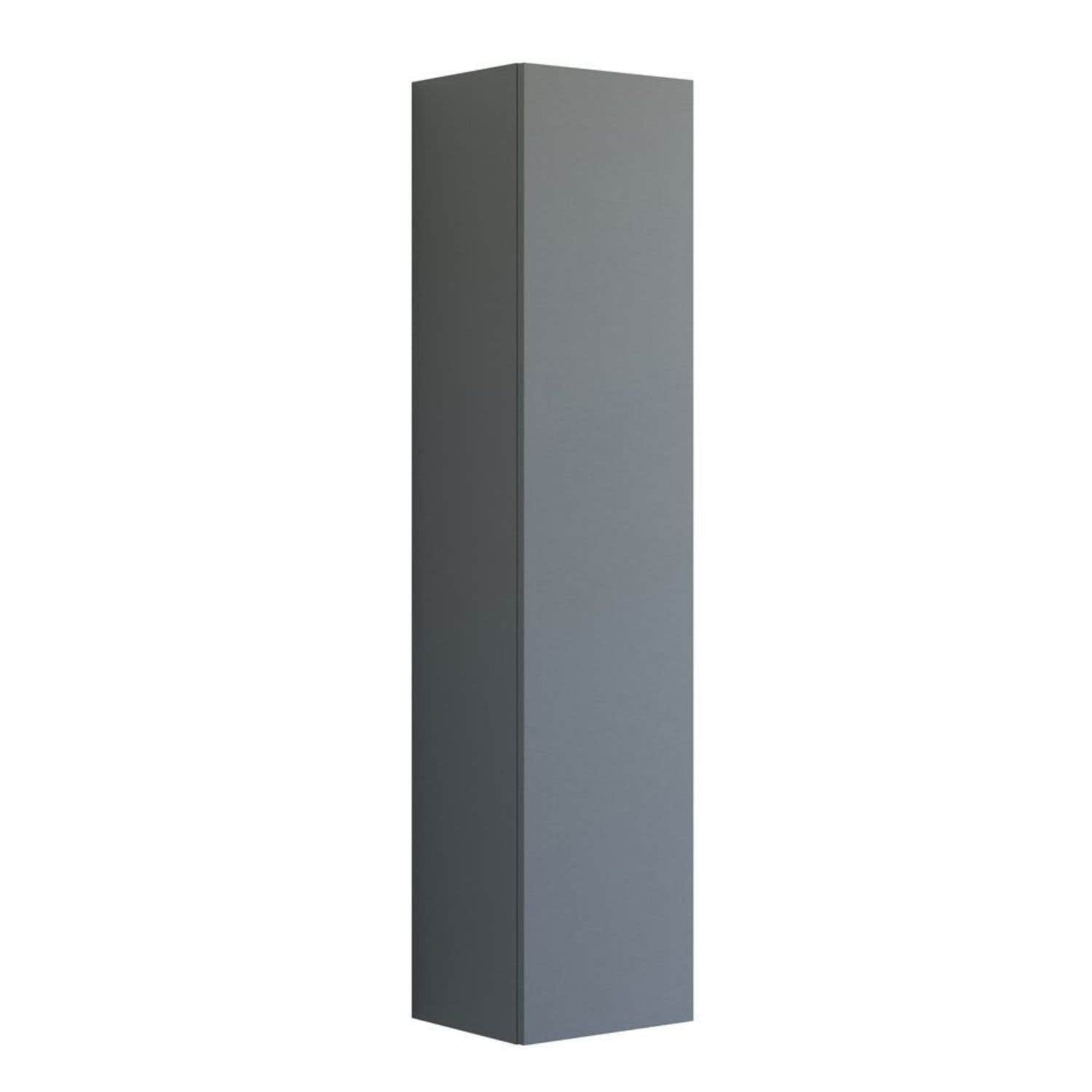 Dansani Inzo Urban Glatt Høyskap Slim 1 dør Grå matt / 40cm / Høyre hengslet Dansani Høyskap bad DA-U47-1103