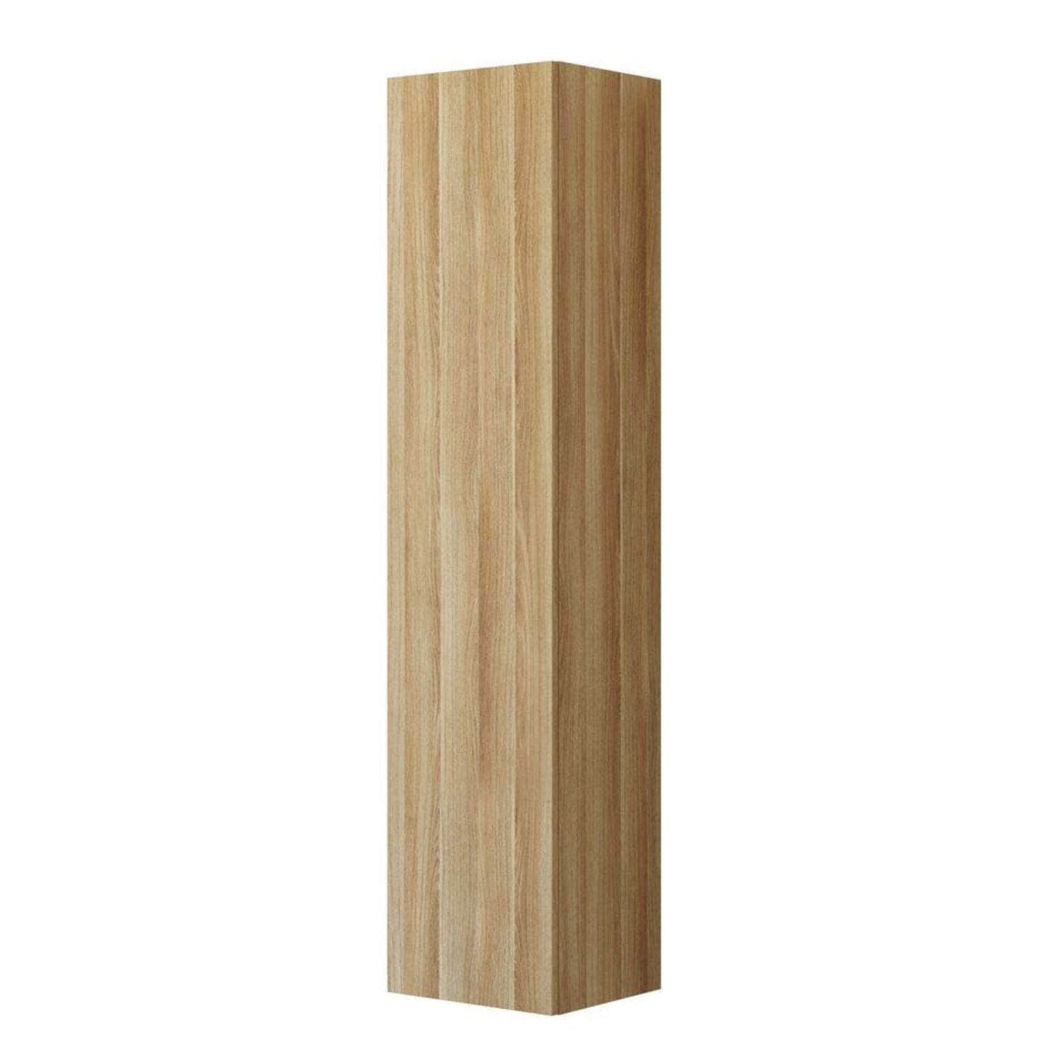 Dansani Inzo Urban Glatt Høyskap Slim 1 dør Varm eik / 40cm / Venstre hengslet Dansani Høyskap bad DA-U47-1255
