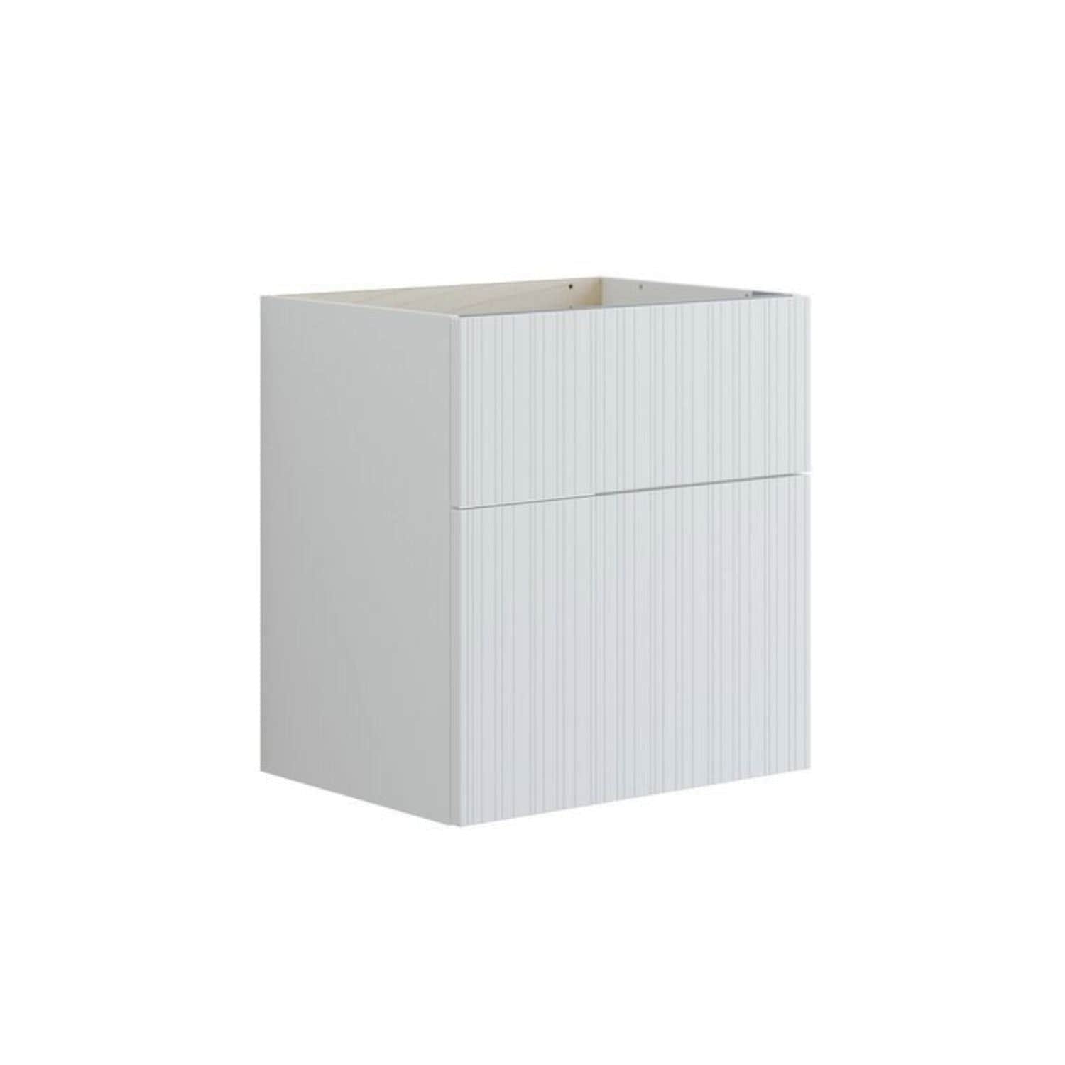 Dansani Inzo Urban Riflet Servantskap 2 skuff B60-120xH64xD44cm Hvit matt / 60cm Dansani Servantskap DA-U24-9010