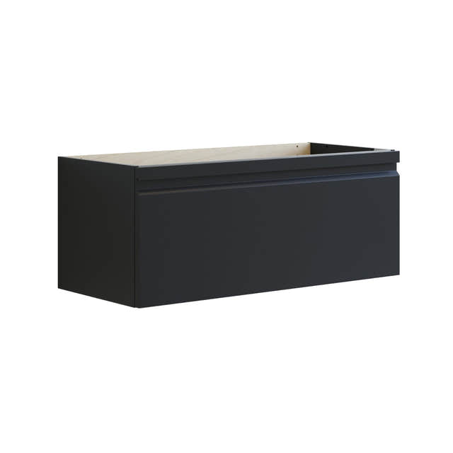 Dansani INZO Urban Underskap med Integrert Grep 1 skuff B60-120xH40xD44cm Svart gummi / 100cm Dansani Sideskap bad DA-U31-2037