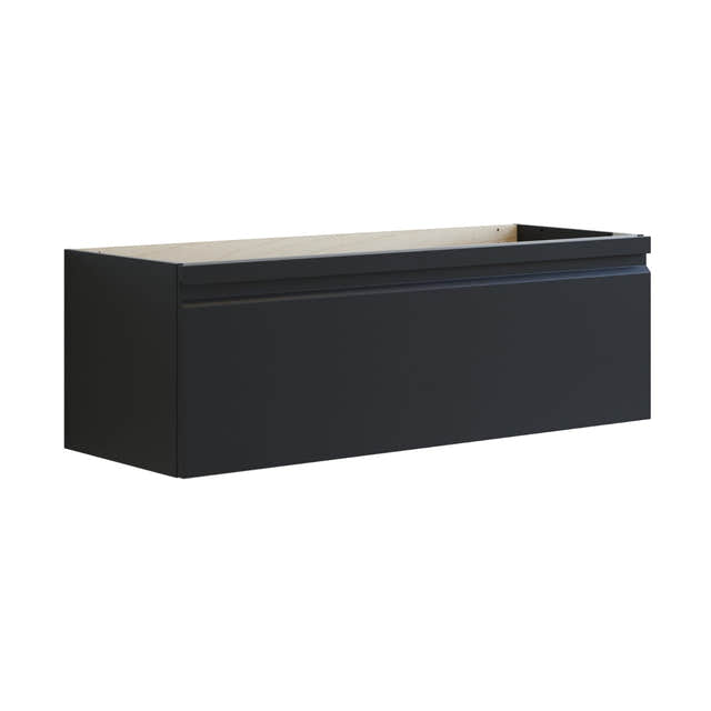 Dansani INZO Urban Underskap med Integrert Grep 1 skuff B60-120xH40xD44cm Svart gummi / 120cm Dansani Sideskap bad DA-U32-2037