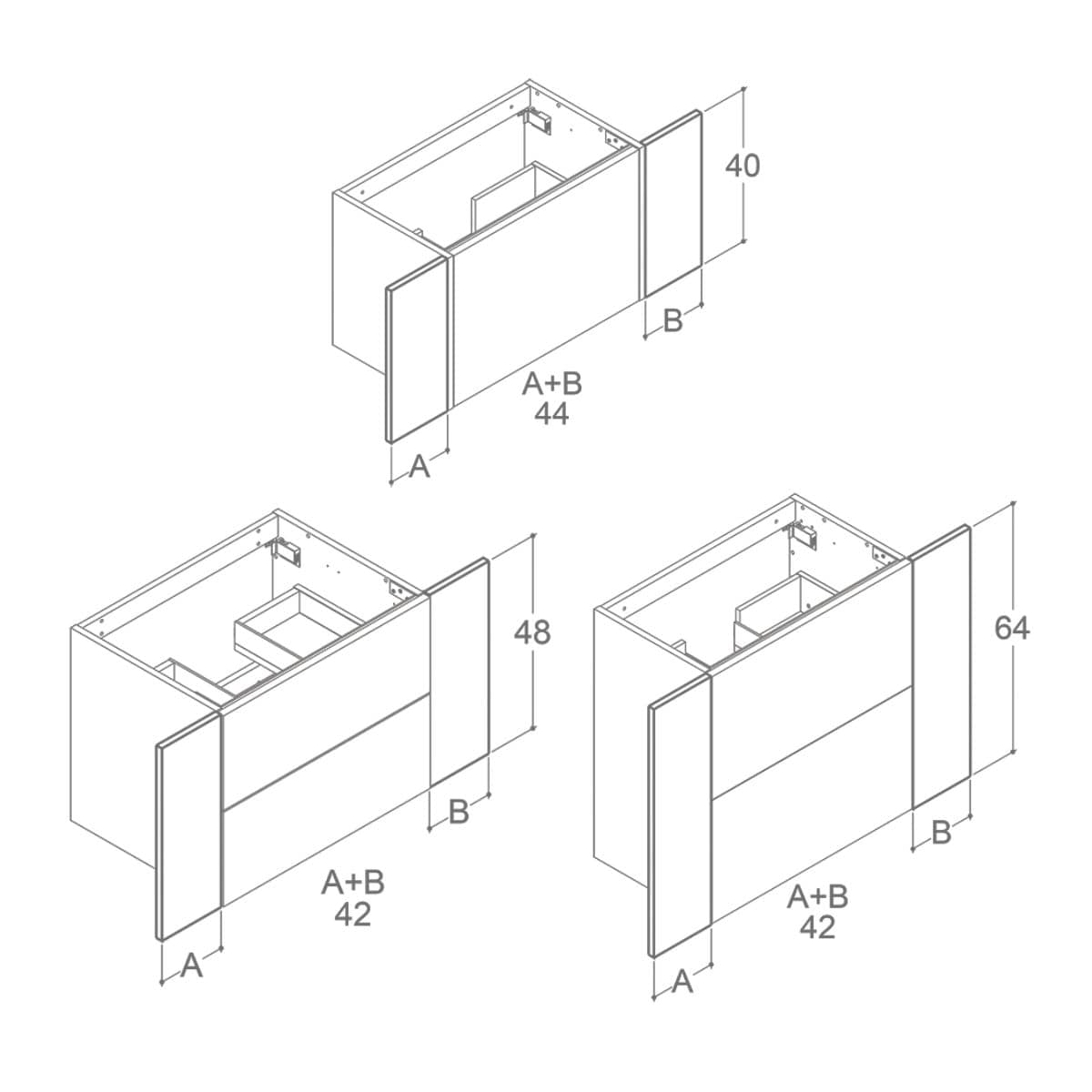 Dansani Inzo Utforing H48-64xB17,1xD1,8cm Dansani Tilbehør baderomsinnredning