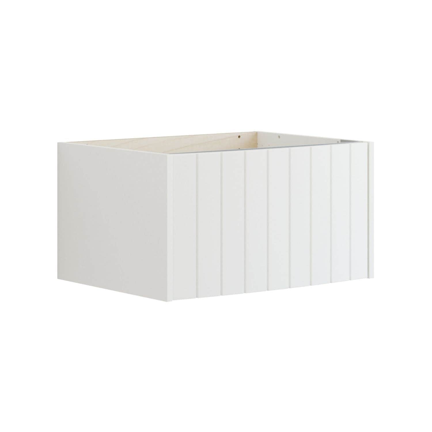 Dansani Inzo Vintage Rillet Servantskap 1 skuff - Buet Hvit matt / 60cm Dansani Servantskap DA-R01-4010