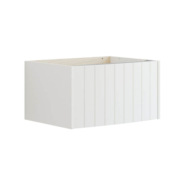 Dansani Inzo Vintage Rillet Servantskap 1 skuff - Buet Hvit matt / 60cm Dansani Servantskap DA-R01-4010