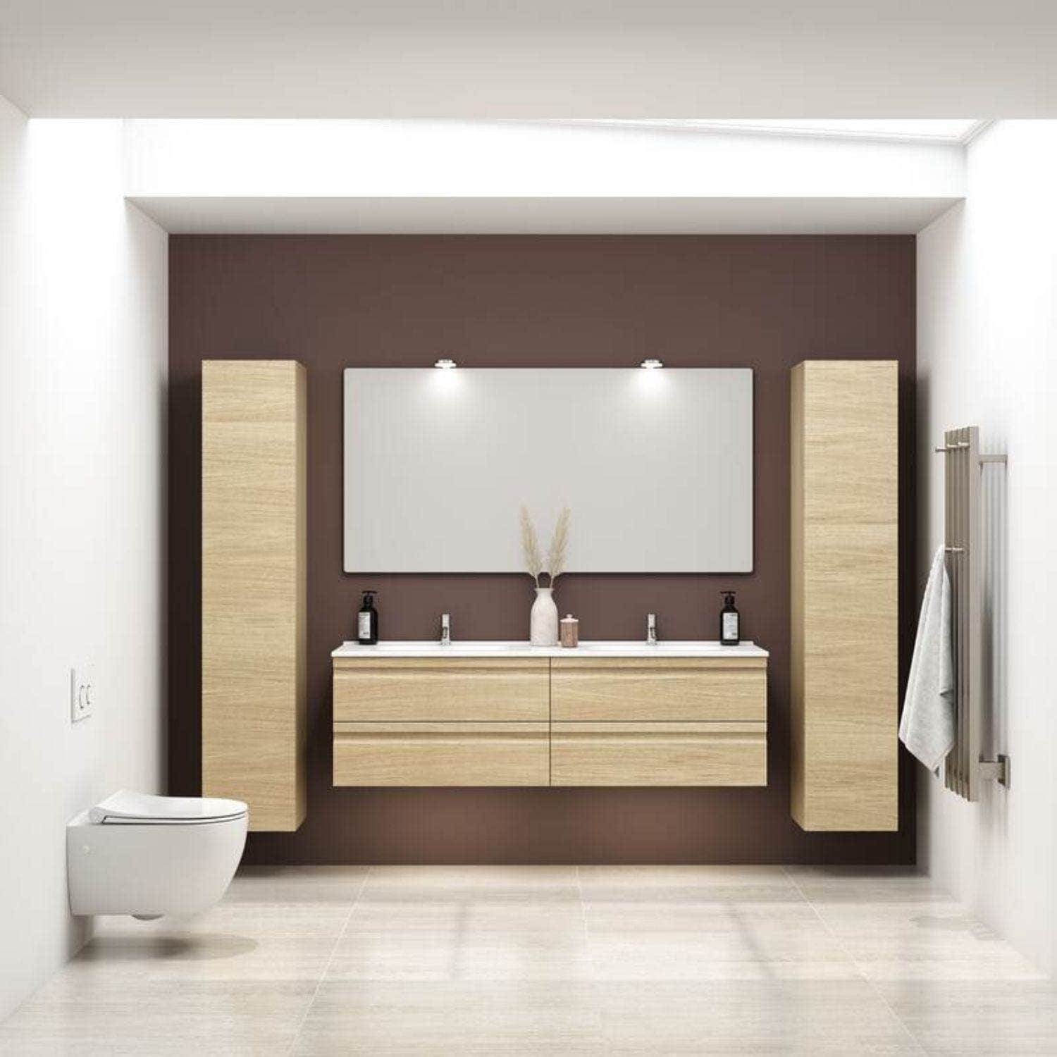 Dansani Kantate Servant B60-160xH1,8xD45cm, porselen Hvit / 160cm dobbel / Ja Dansani Baderomsservant DA-531926003
