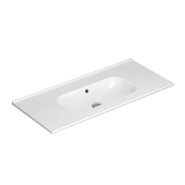 Dansani Kantate Servant B60-160xH1,8xD45cm, porselen Hvit / 100cm / Nei Dansani Baderomsservant DA-531910103