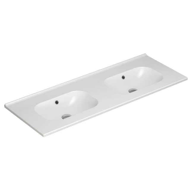 Dansani Kantate Servant B60-160xH1,8xD45cm, porselen Hvit / 160cm dobbel / Nei Dansani Baderomsservant DA-531926103