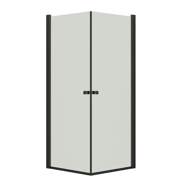 Dansani Match A+A Dusjhjørne Rett Svart matt / 80x80cm / Klart glass Dansani Dusjhjørne BUN-A8181-03SM