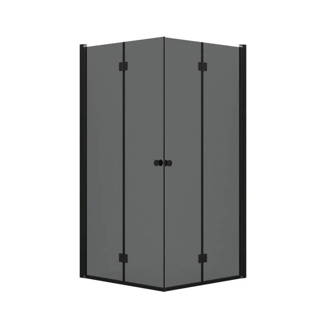Dansani Match B+B Dusjhjørne Leddet Svart matt / 100x100cm / Tonet glass Dansani Dusjhjørne BUN-B101101-04SM