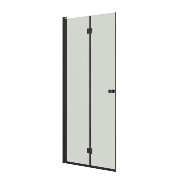 Dansani Match B Foldedør Svart matt / 100cm / Klart glass Dansani Dusjdør DA-B101-03
