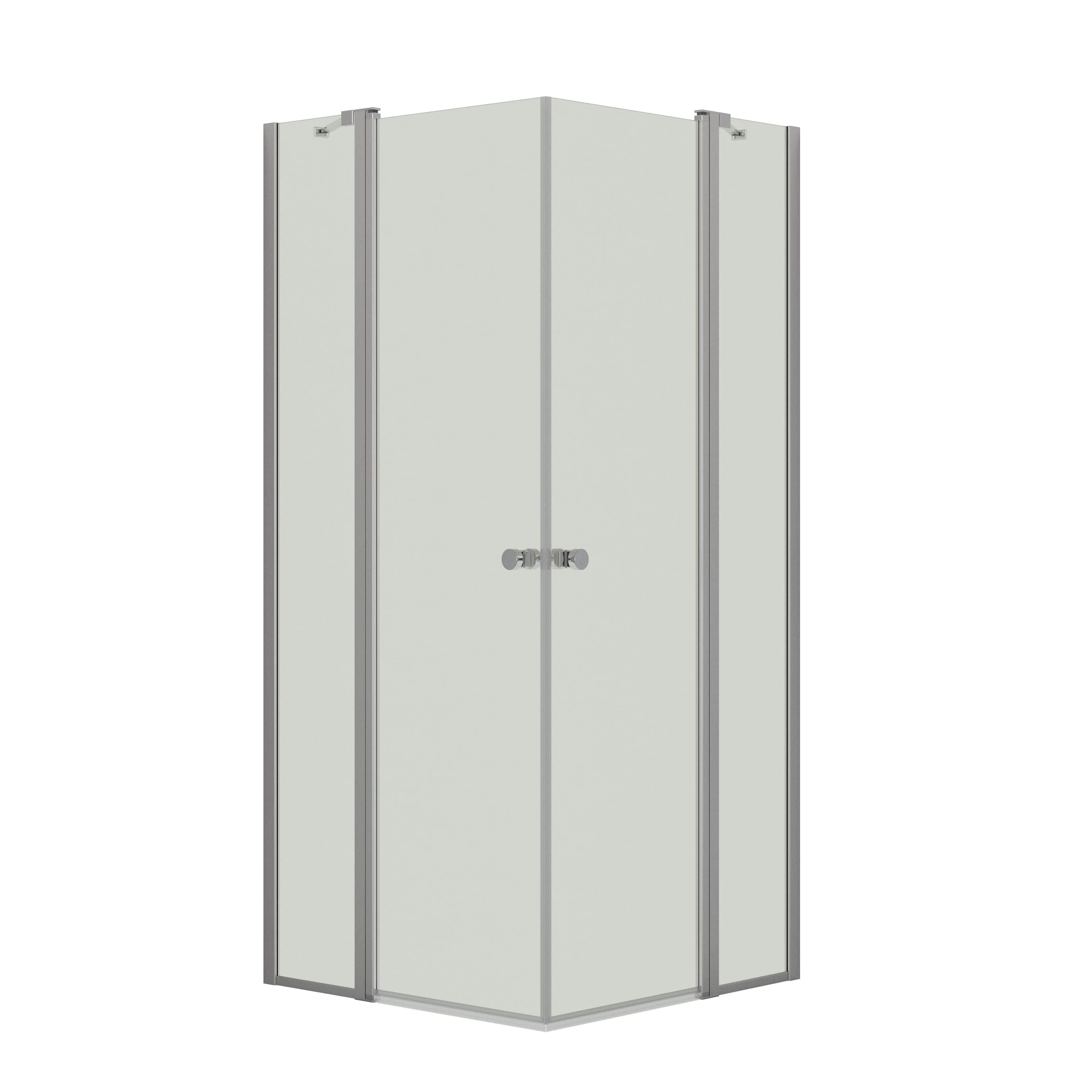 Dansani Match C+C Dusjhjørne Sidepanel Sateng / 90x90cm / Klart glass Dansani Dusjhjørne BUN-C9191-01KL