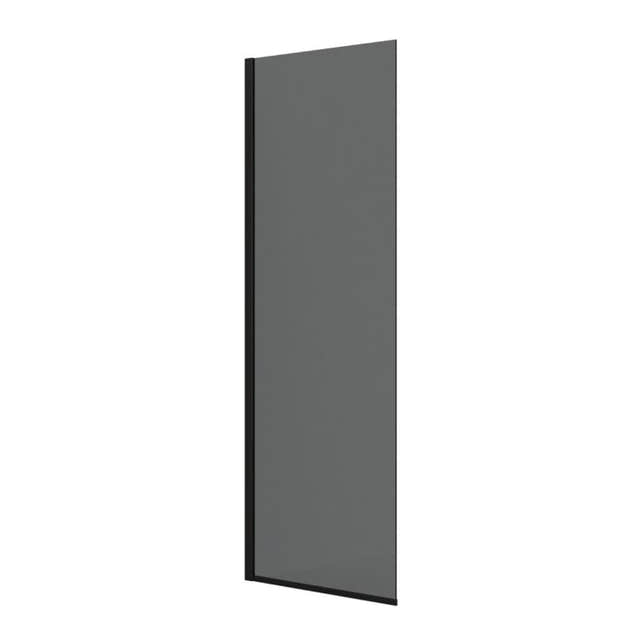 Dansani Match D Fastvegg B70-140xH197,5cm Svart matt / 80cm / Tonet glass Dansani Dusjvegg DA-D81-04